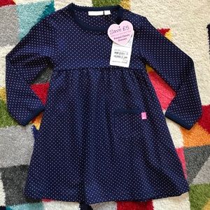 NWT JoJo Maman Bebe fuchsia dot dress 18-24 months